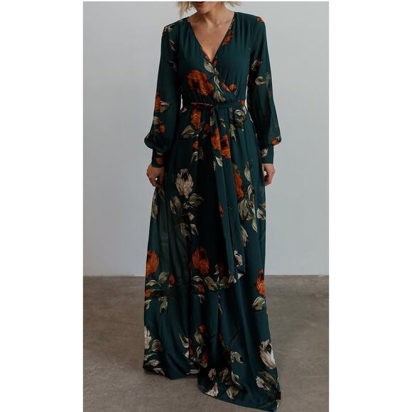 Baltic Born Dresses & Skirts - Baltic Born Lydia Deep Topaz Floral Maxi Dress NWT